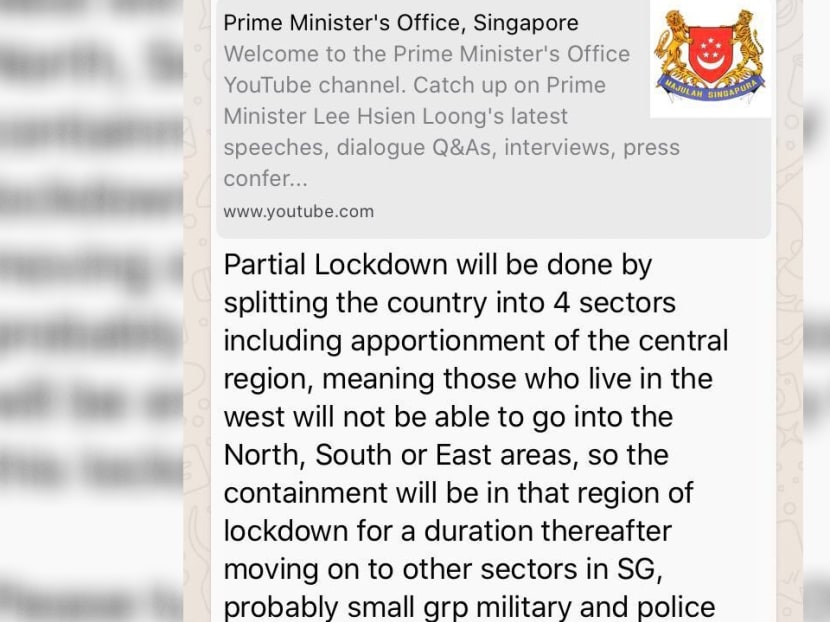 A screenshot of the fake message being circulated. A screenshot of the fake message being circulated.