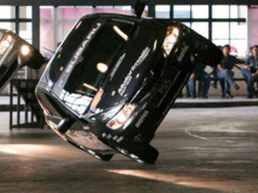 British stunt driver Russ Swift will perform at the Singapore Motorshow. Photo: Reuters