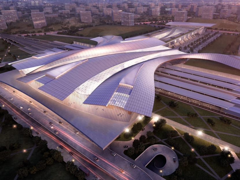 A concept design of the Iskandar Puteri High Speed Rail station in Johor, Malaysia that was unveiled in Oct 2017.