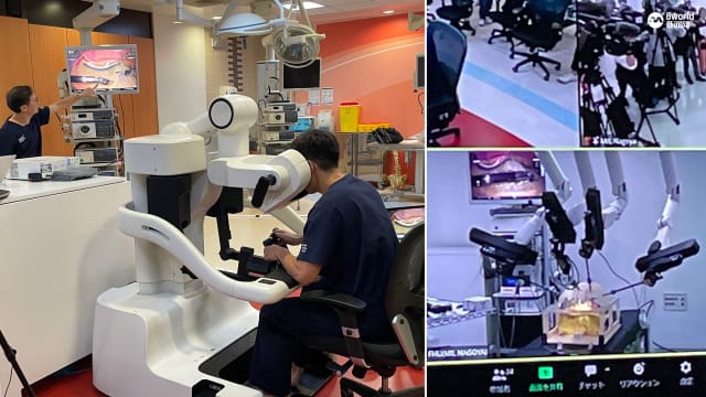 相隔5000多公里 新日两国同步用机器人示范动手术