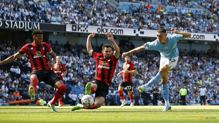 Champions Manchester City make it two wins from two by thrashing Bournemouth Champions Manchester City make it two wins from two by thrashing Bournemouth