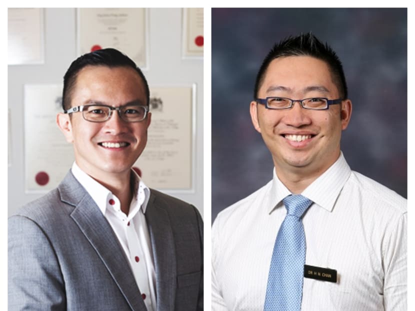 Dr Julian Ong Kian Peng (left), who ran Julian Ong Endoscopy & Surgery at Mount Elizabeth Novena Specialist Centre, and Dr Chan Herng Nieng (right) who runs his own private practice at Capital Mindhealth Clinic.