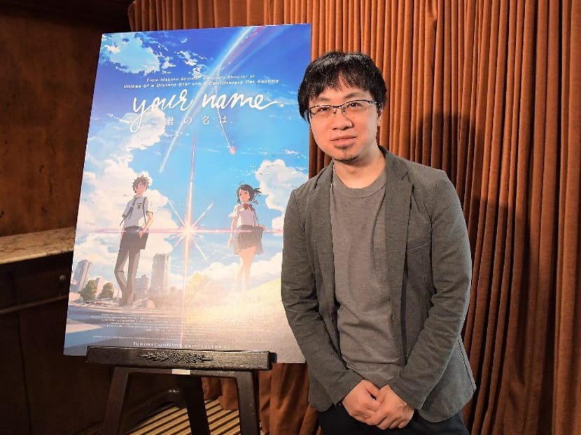 Director Makoto Shinkai speaks at the Your Name press conference at Montage Beverly Hills on Dec 5, 2016 in Beverly Hills, California. Photo: AFP