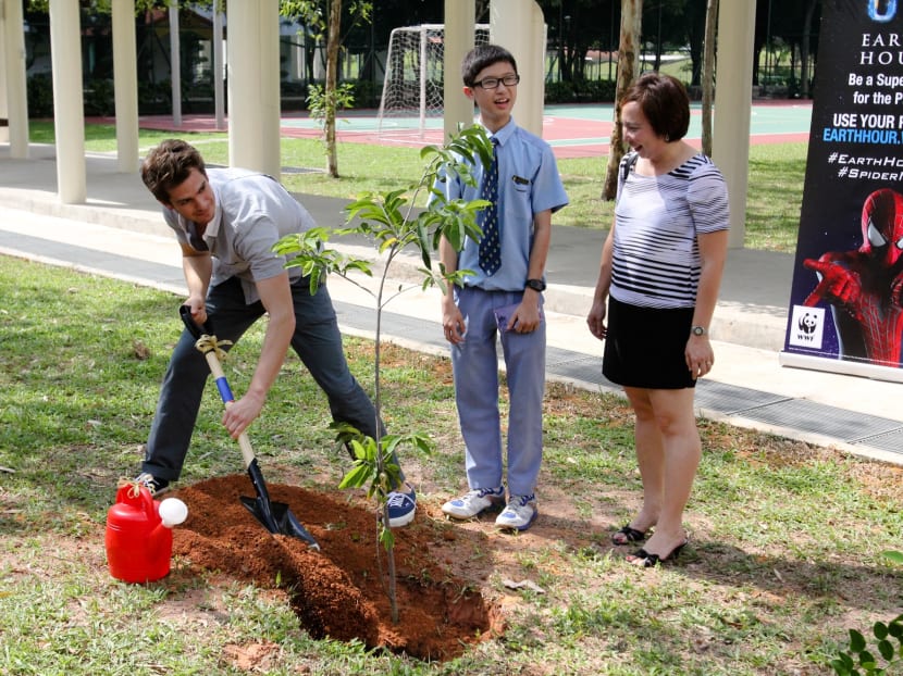 Spider-Man swings down to Commonwealth Secondary School