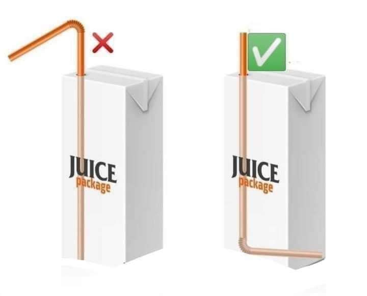 Social media users are up in arms over this viral graphic, which claims that we've been using the bendy drink carton straw all wrong. Social media users are up in arms over this viral graphic, which claims that we've been using the bendy drink carton straw all wrong.