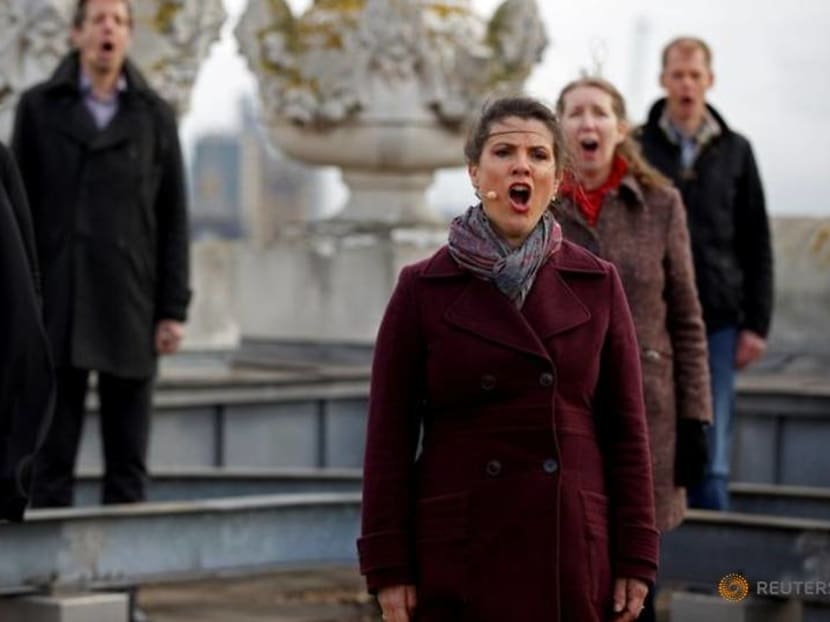 On London rooftop, Royal Opera Chorus reunites for performance On London rooftop, Royal Opera Chorus reunites for performance