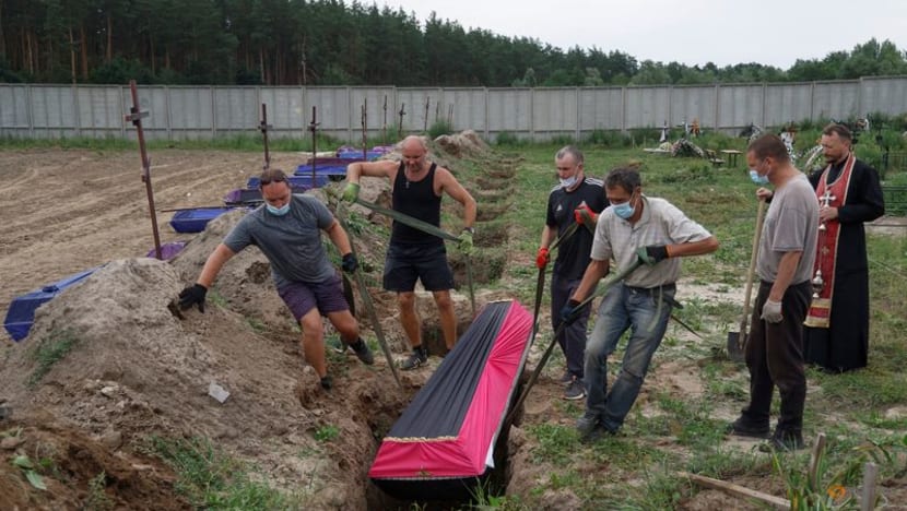 Ukraine's Bucha buries bodies of unidentified victims of Russian occupation Ukraine's Bucha buries bodies of unidentified victims of Russian occupation