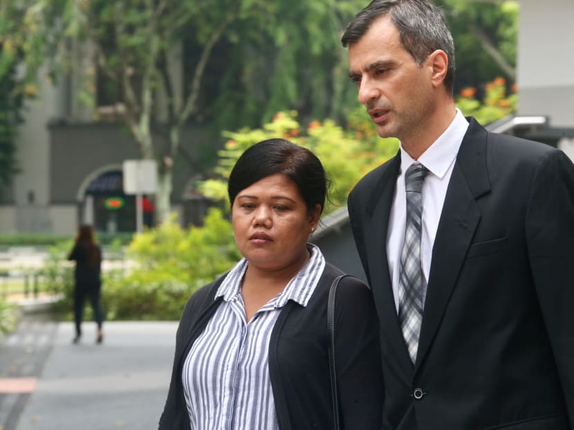 Ms Parti Liyani (left), 46, and her lawyer, Mr Anil Balchandani, in a photo taken in 2018.