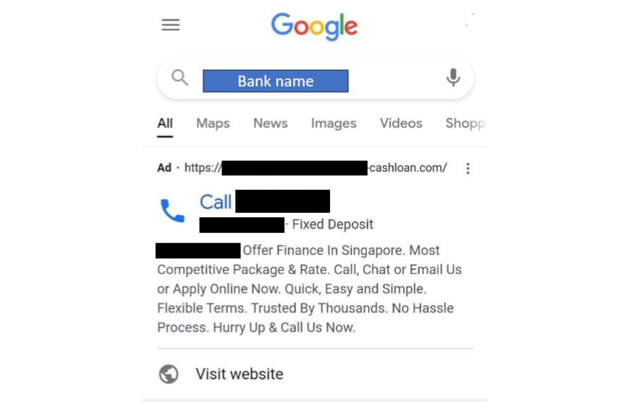 Half a million dollars lost to scammers spoofing bank hotlines on Google ads: Police Half a million dollars lost to scammers spoofing bank hotlines on Google ads: Police