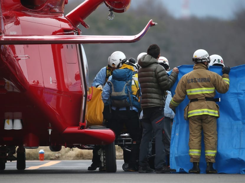 All nine people aboard a helicopter conducting a mountain rescue drill in Japan were killed after its crashed on a mountain, police said on March 6. Photo: AFP