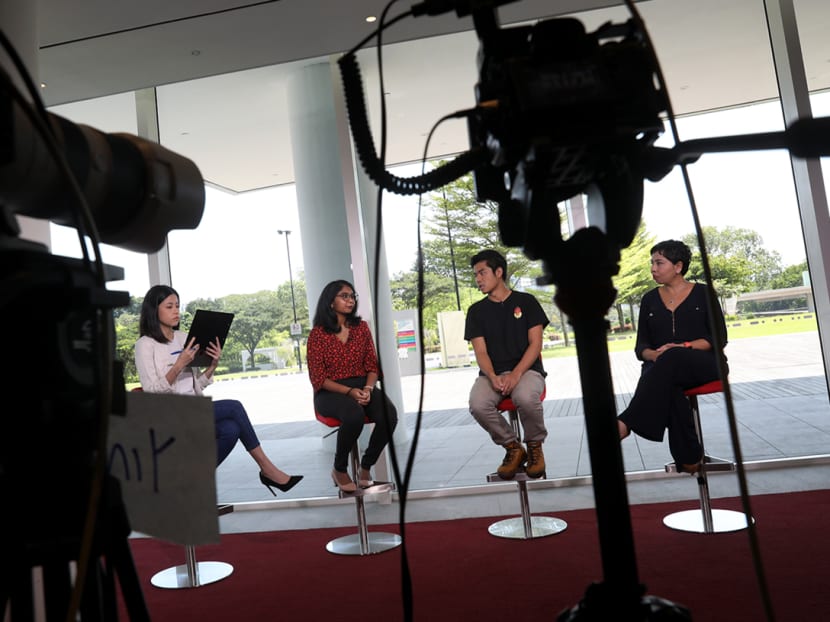 The first session of TODAY's webinar series on Instagram Live on Nov 12, 2020. (From left) moderator Elizabeth Neo, TODAY senior journalist Navene Elangovan, director of Citizen Adventures Cai Yinzhou, and ItsRainingRaincoats founder Dipa Swaminathan.