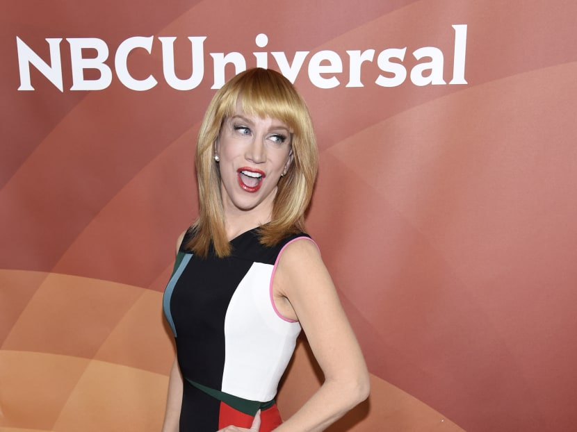 In this Jan 15, 2015, file photo, Kathy Griffin of the E! show Fashion Police poses at the NBCUniversal Cable 2015 Winter TCA Press Tour at The Langham Huntington Hotel. Photo: AP