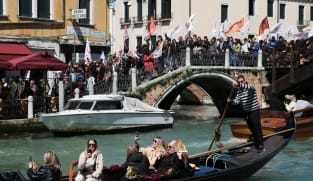 Venice residents protest as city begins US$5 tourist entry charge