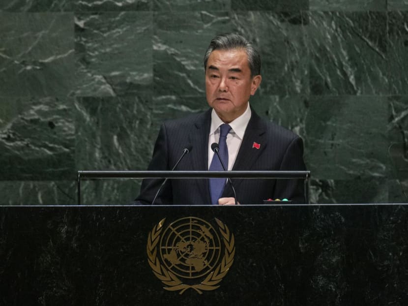 Foreign Minister Wang Yi of China addresses the United Nations General Assembly at the UN headquarters in New York, on Sept 27, 2019. While Xi Jinping hasn’t visited another country in the pandemic, his foreign minister, Wang Yi, has been to dozens, extolling Beijing’s vision for the world. Foreign Minister Wang Yi of China addresses the United Nations General Assembly at the UN headquarters in New York, on Sept 27, 2019. While Xi Jinping hasn’t visited another country in the pandemic, his foreign minister, Wang Yi, has been to dozens, extolling Beijing’s vision for the world.