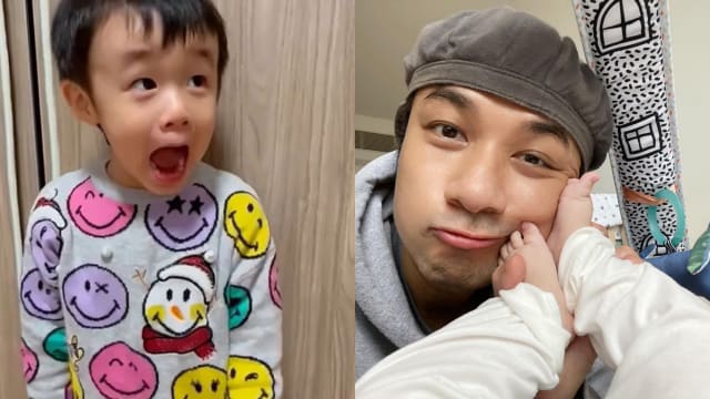 古巨基爱儿表情十足　获周星驰钦点《喜剧之王》接班人