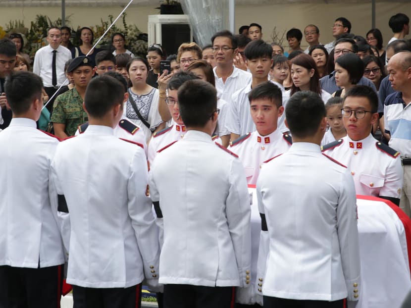 Solemn military send off for 3SG Gavin Chan