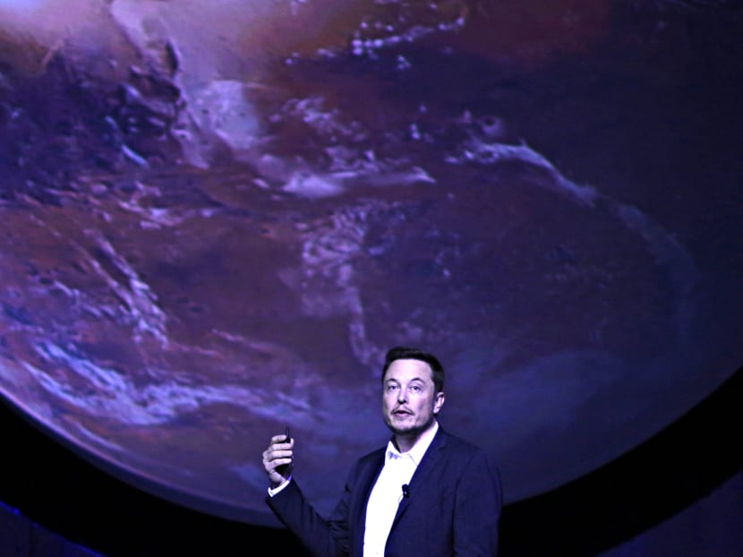 SpaceX CEO Elon Musk unveils his plans to colonise Mars during the International Astronautical Congress in Guadalajara, Mexico. Photo: Reuters