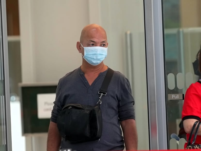 Lim Sheng Song outside the State Courts on Sept 14, 2021. Lim Sheng Song outside the State Courts on Sept 14, 2021.