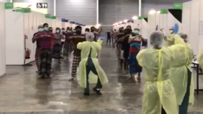 Woodlands Health Campus investigates unauthorised filming of COVID-19 patients in mass exercise at Singapore Expo Woodlands Health Campus investigates unauthorised filming of COVID-19 patients in mass exercise at Singapore Expo