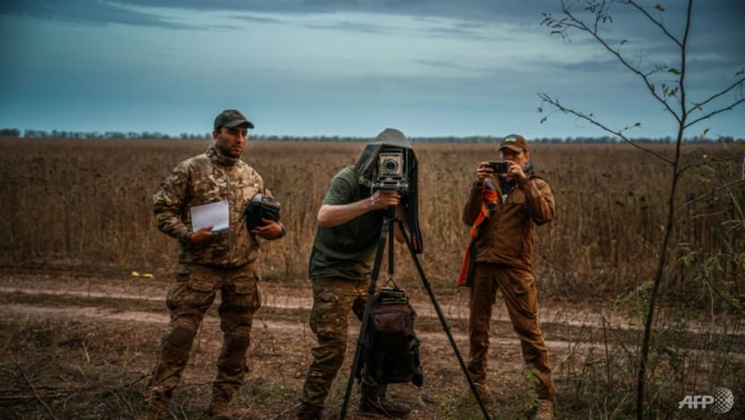 Ukrainian snaps vintage portraits of soldiers on the frontline