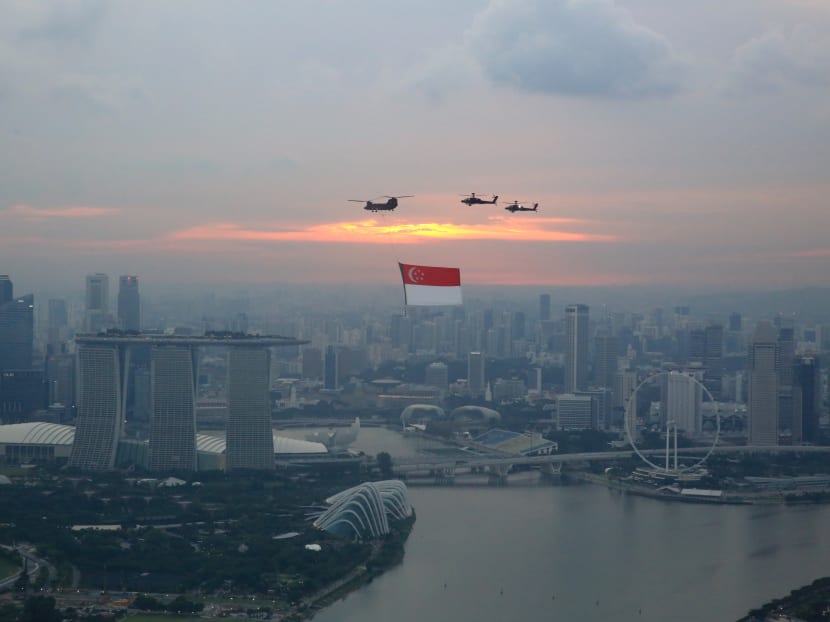 The State Flag flypast seen here over the Marina Reservoir is one of the most popular and iconic traditions of the annual National Day Parade. It evokes in Singaporeans a sense of pride at what they have achieved collectively, and how much is at stake.