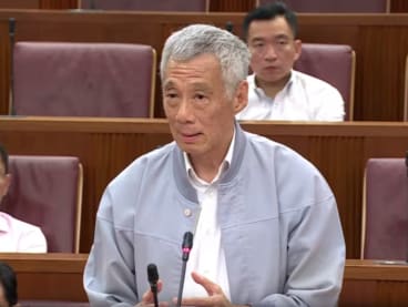Singapore Prime Minister Lee Hsien Loong speaking in Parliament on Feb 7, 2024.