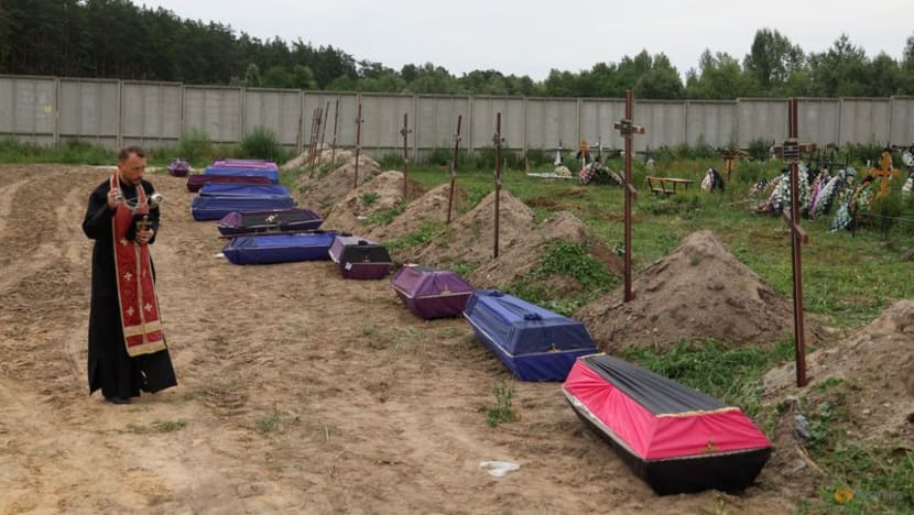 Ukraine's Bucha buries bodies of unidentified victims of Russian occupation Ukraine's Bucha buries bodies of unidentified victims of Russian occupation