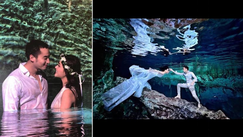 Photos from Gillian Chung's underwater pre-wedding shoot revealed