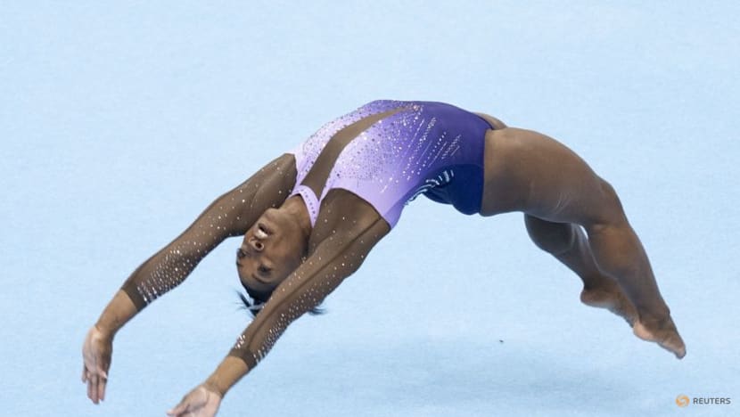 Gymnastics-Brilliant Biles in control at US Championships, eyes eighth title