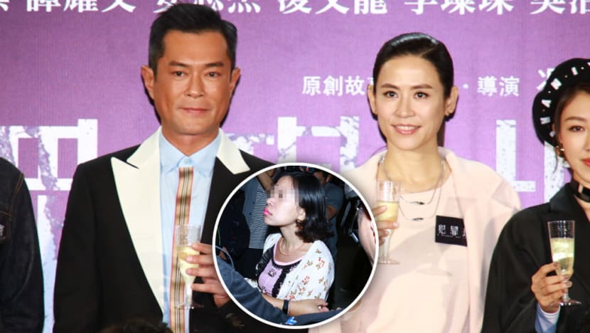 Louis Koo’s “wife” causes a stir at his movie premiere