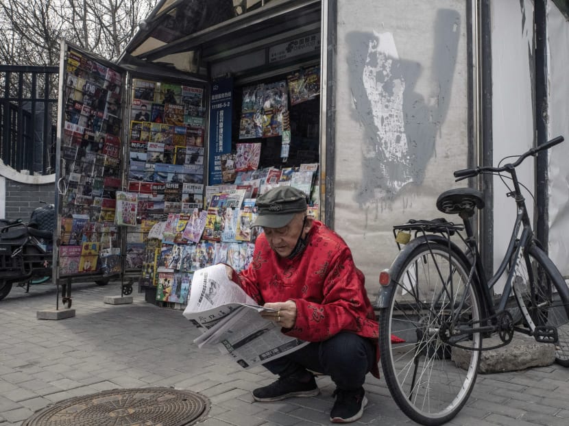 A newsstand in Beijing on March 18, 2020. A newsstand in Beijing on March 18, 2020.