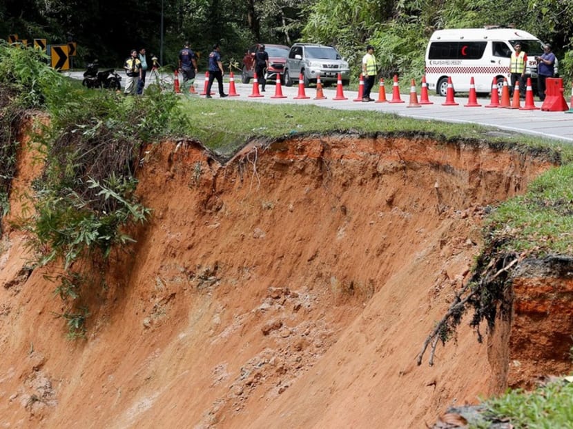 A general view of the landslide in Batang Kali, Selangor state, Malaysia Dec 16, 2022. A general view of the landslide in Batang Kali, Selangor state, Malaysia Dec 16, 2022.
