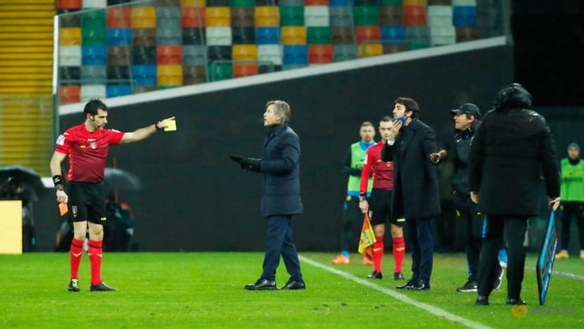 Football: Conte sees red as Inter Milan are held to Udinese stalemate Football: Conte sees red as Inter Milan are held to Udinese stalemate