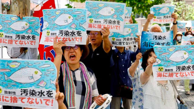 日本约500名居民抗议当局把核污水排海