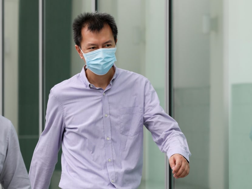 Bai Fan leaving the State Courts on May 27, 2021.
