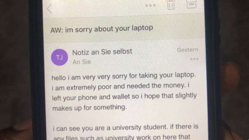 Pencuri kirim emel kepada pemilik komputer riba dicuri