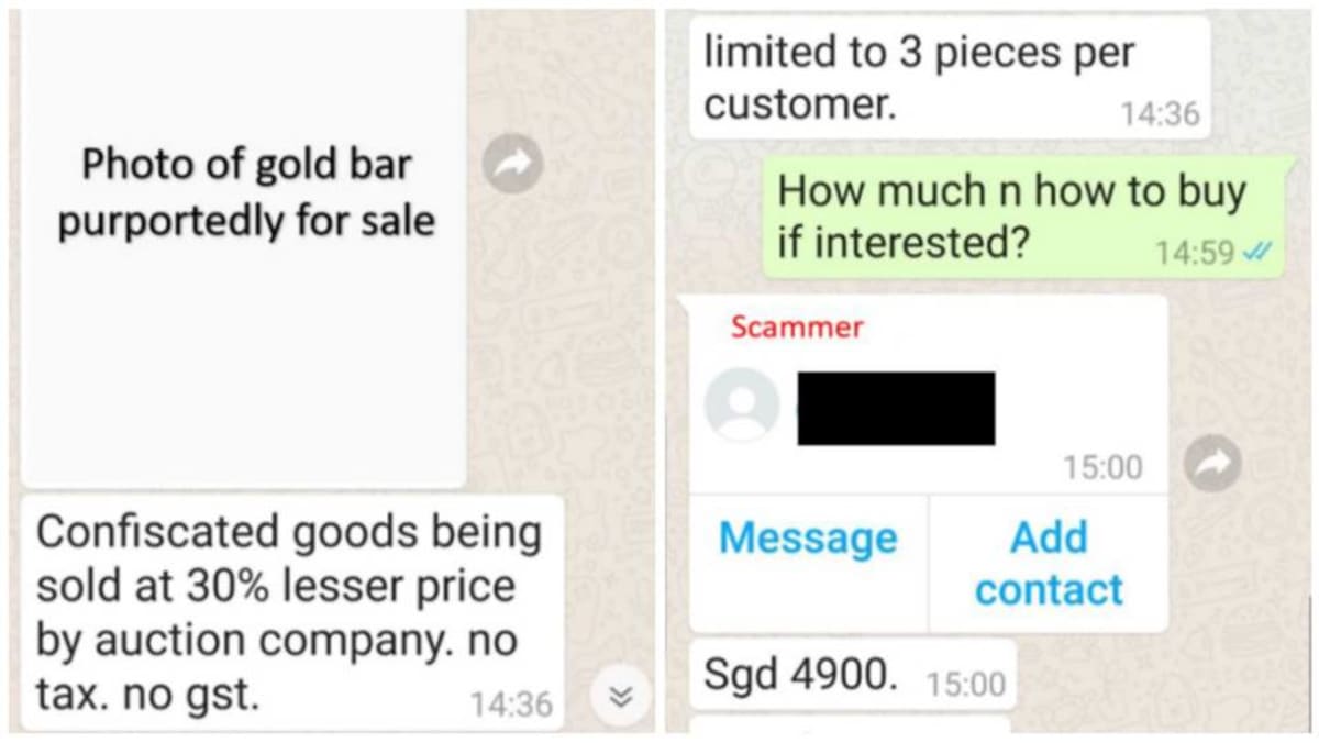 Polisi memperingatkan penipuan baru yang mempromosikan penjualan emas batangan melalui akun WhatsApp yang diretas