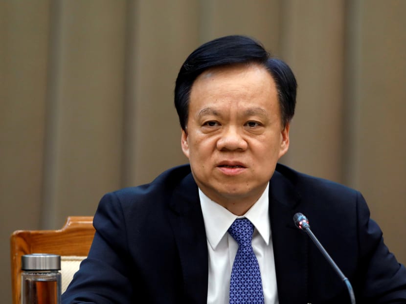 Mr Chen Min’er ascended rapidly under President Xi, becoming governor of Guizhou in 2013, before being made head of the megacity of Chongqing this summer. His Chongqing posting guarantees that Mr Chen will be elevated to the 25-member politburo at the congress but some expect he will follow a trail blazed by Mr Xi in 2007 and jump straight into the seven-member Politburo Standing Committee. Photo: Reuters