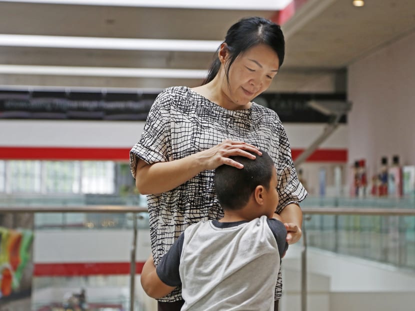 Leon, 6, is stateless like his mother Ms Wang Mei Har, 46. Ms Wang is a single mother. TODAY file photo