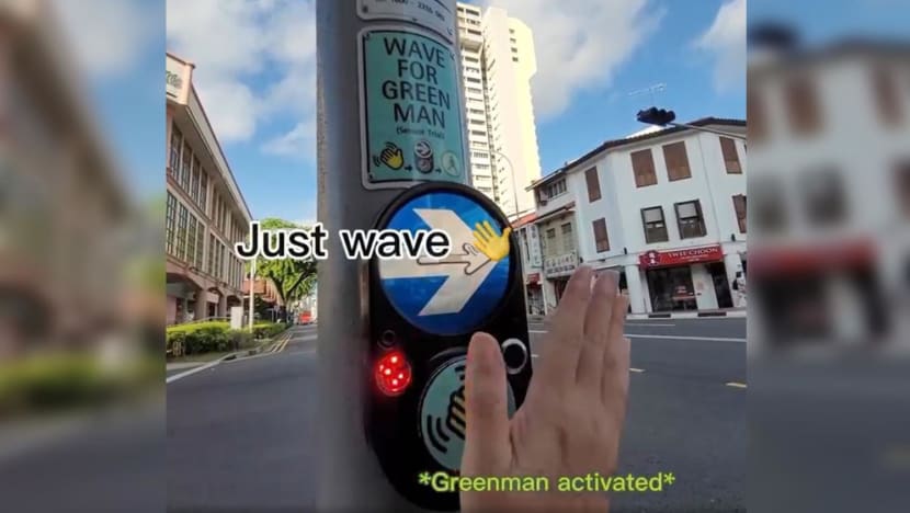 Wave for the green man: LTA trials 'touchless buttons' at 4 crossings starting this month Wave for the green man: LTA trials 'touchless buttons' at 4 crossings starting this month