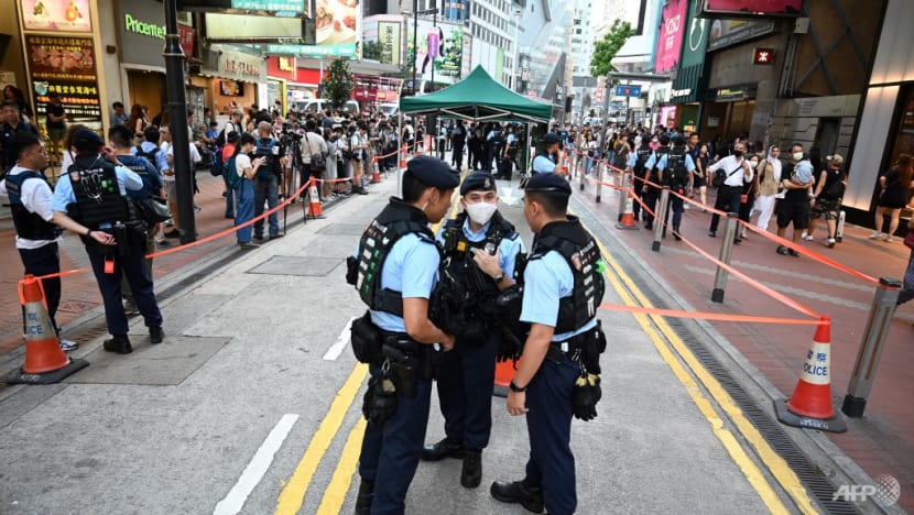 Hong Kong police detain more than 20 on Tiananmen anniversary