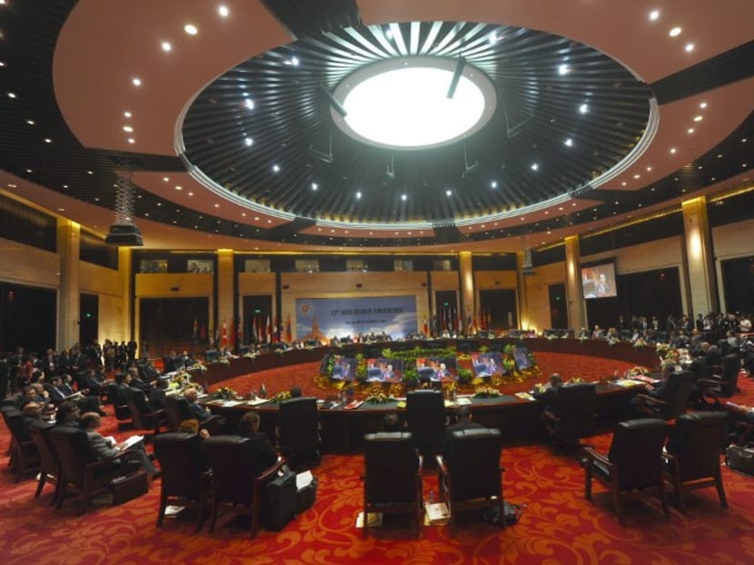 Delegates attending the Regional Security Forum on the sidelines of the Association of Southeast Asian Nations (Asean)'s annual ministerial meeting in Vientiane on July 26, 2016. Photo: AFP