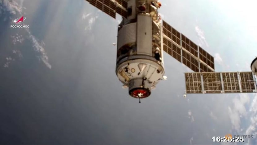 Russia reports pressure drop in space station service module Russia reports pressure drop in space station service module