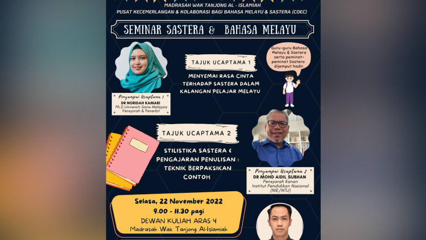 Seminar Sastera & Bahasa Melayu Madrasah Wak Tanjong semai minat, perluas usaha dampingi pelajar