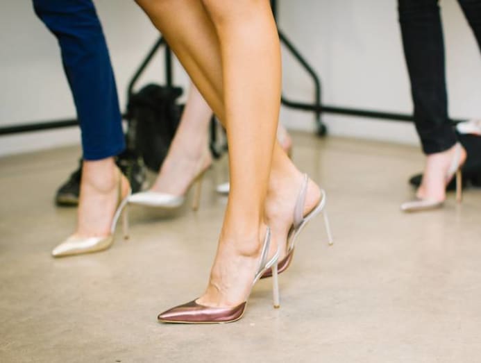 Proper way to walk sale in heels