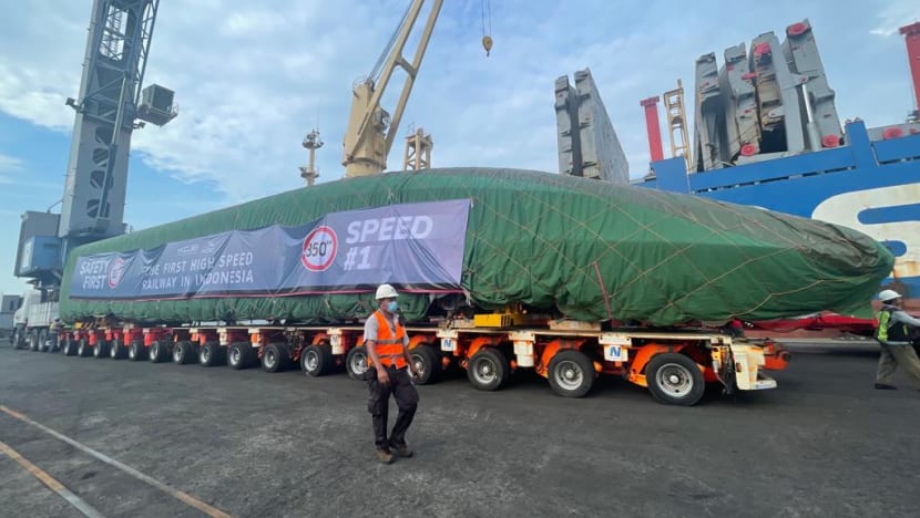 China-made trains for Indonesia’s first high-speed railway arrive in Jakarta China-made trains for Indonesia’s first high-speed railway arrive in Jakarta