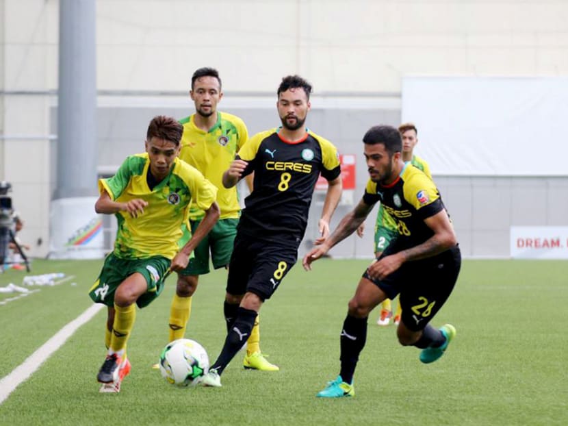Ceres FC (in black) proved their quality after finishing above Tampines Rovers in the group stage of the 2016 AFC Cup and finishing third in the 2016 Singapore Cup. Photo: S.League