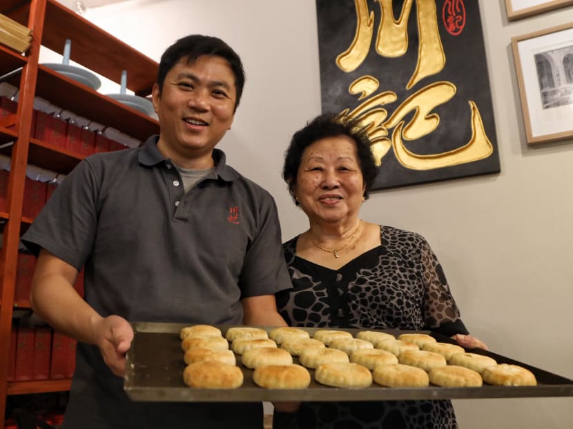 Mr Chong Suan (left) set up Chuan Ji bakery in 2017 with his mother Wong Chih Lian (right). Mr Chong Suan (left) set up Chuan Ji bakery in 2017 with his mother Wong Chih Lian (right).