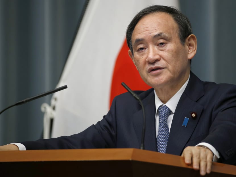 Japan's Chief Cabinet Secretary Yoshihide Suga speaks to the media during a press conference at Prime Minister's official residence in Tokyo, Feb 10, 2016. Photo: AP