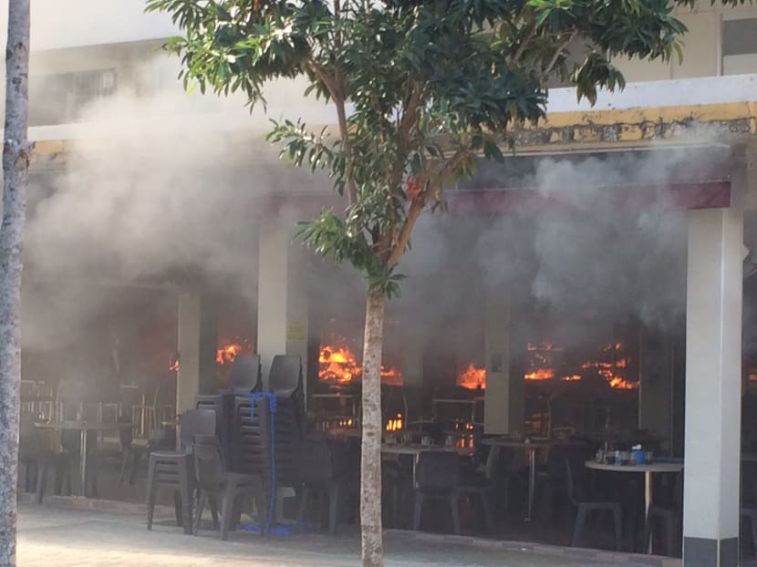 Fire breaks out at coffee shop at Marine Terrace